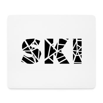 ski - Mousepad (Querformat) - Weiß - Vorne