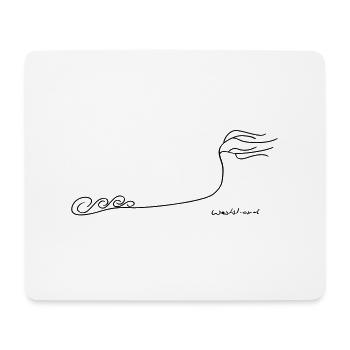 plage Ouest Darss - Tapis de souris (format paysage) - blanc - Devant