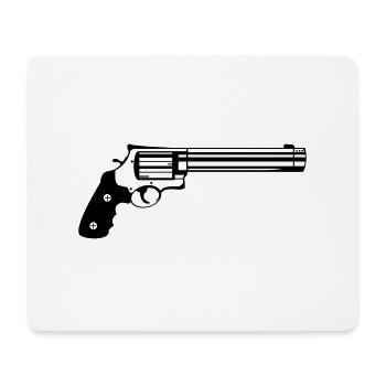 Pistole - Mousepad (Querformat) - Weiß - Vorne