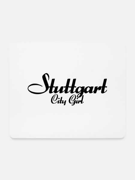 Stuttgart City Girl - Mousepad (Querformat) - Weiß