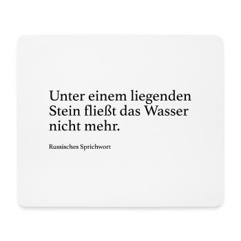 Unter einem liegenden Stein fließt das Wasser nic - Mousepad (Querformat) - Weiß - Vorne