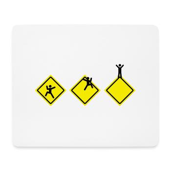 Klettern Straßenschild - Mousepad (Querformat) - Weiß - Vorne