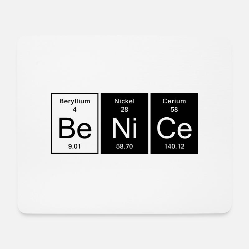 Nice - Be Nice - Mousepad (Querformat) - Weiß