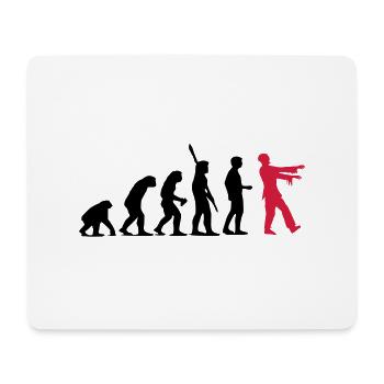 Zombie Evolution (zweifarbig) - Mousepad (Querformat) - Weiß - Vorne