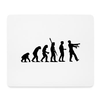 Zombie Evolution (einfarbig) - Mousepad (Querformat) - Weiß - Vorne