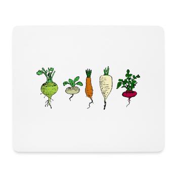 Rüben an der Zahl - Mousepad (Querformat) - Weiß - Vorne