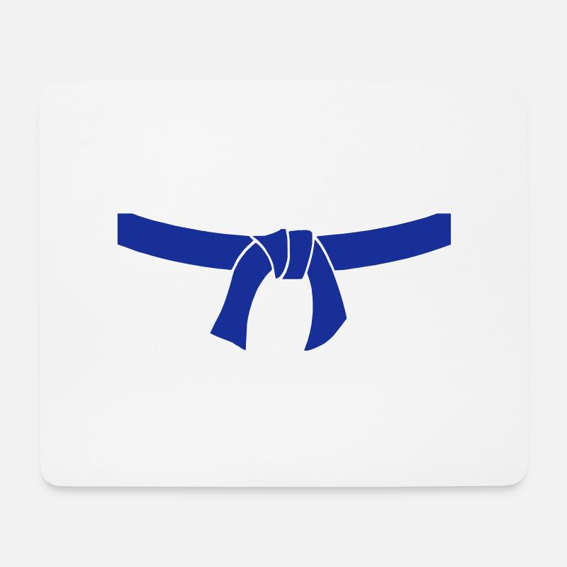 Gürtel Kampfsport - Mousepad (Querformat) - Weiß
