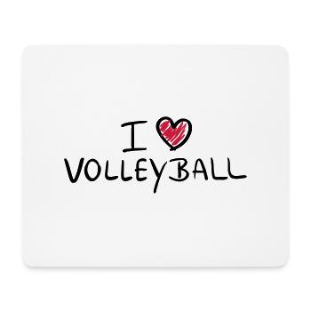 i_love_volleyball__f2 - Mousepad (Querformat) - Weiß - Vorne