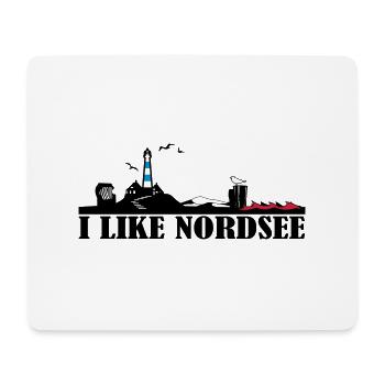 I like North Sea Silhouette - Mouse Pad (horizontal) - white - Front