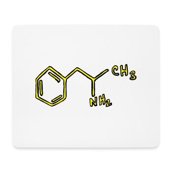 Amphetamin Strukturformel Chemie - Mousepad (Querformat) - Weiß - Vorne