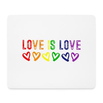 L'amour est l'amour Rainbow Heart - Tapis de souris (format paysage) - blanc - Devant