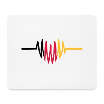 Deutschland Herz - Mousepad (Querformat) - Weiß - Vorne