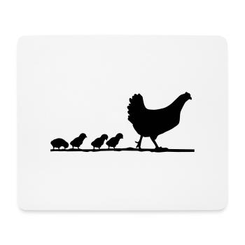chicken_family__f1 - Mouse Pad (horizontal) - white - Front