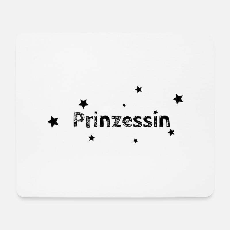 Prinzessin schwarz - Mousepad (Querformat) - Weiß