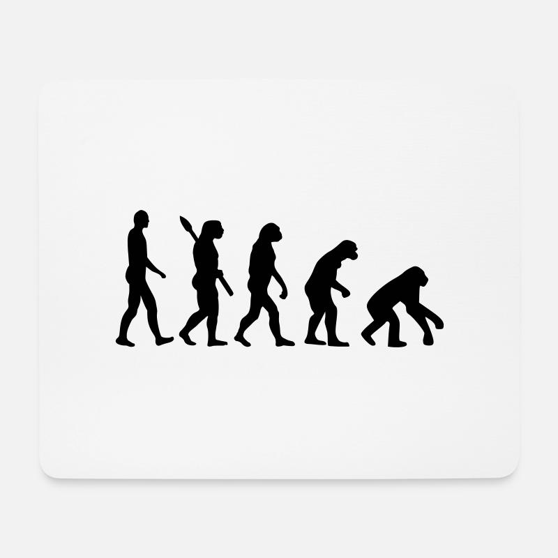 Evolution - Mousepad (Querformat) - Weiß