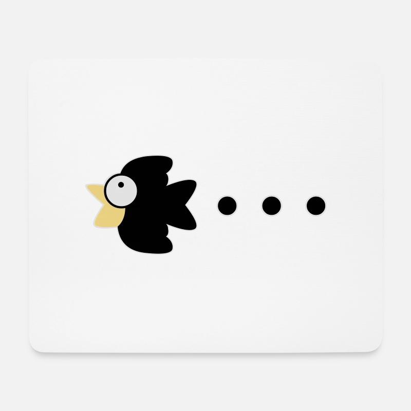 crow - Mousepad (Querformat) - Weiß