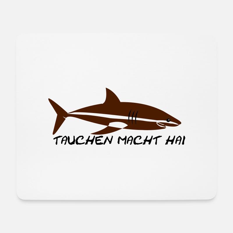 tauchenmachthai Tauchen macht Hai - Taucher - Mousepad (Querformat) - Weiß