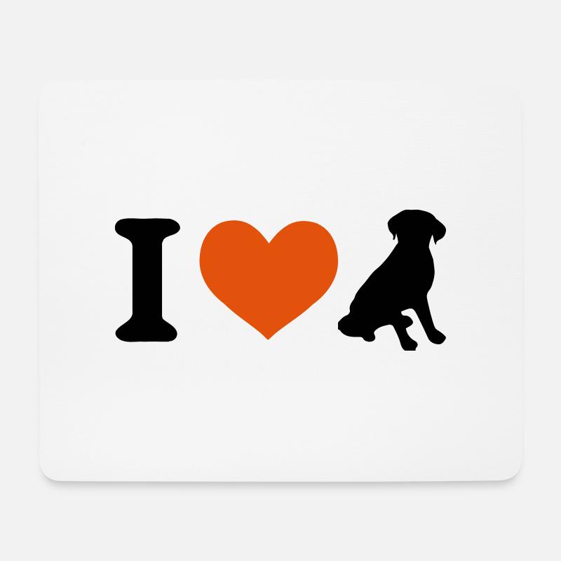 I love labrador - Mousepad (Querformat) - Weiß