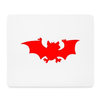 Bat in red - Mouse Pad (horizontal) - white - Front