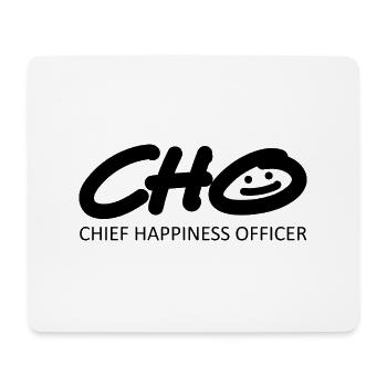 Chief Happiness Officer - Mousepad (Querformat) - Weiß - Vorne
