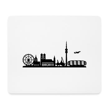Skyline München - Mousepad (Querformat) - Weiß - Vorne
