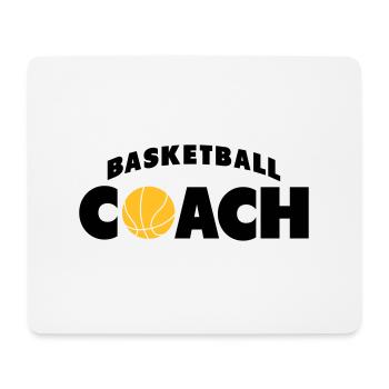 basketball coach - Mouse Pad (horizontal) - white - Front