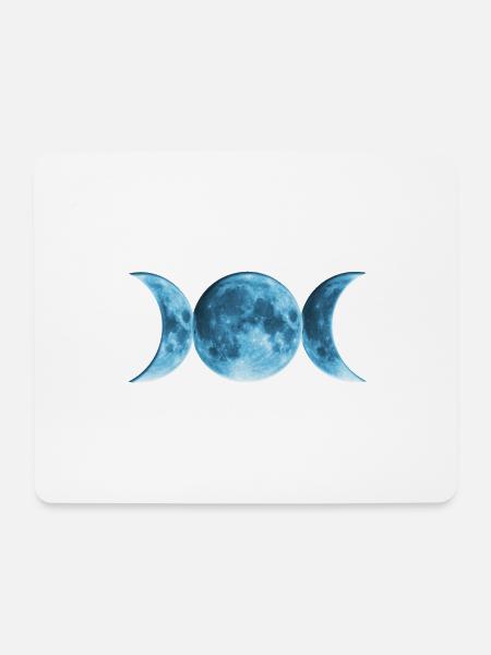 Wicca , pagan, Mond, Vollmond - Mousepad (Querformat) - Weiß