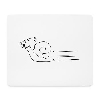 Fast Snail - Mousepad (Querformat) - Weiß - Vorne