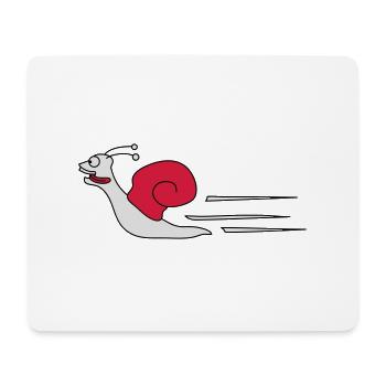 Fast Snail - Mousepad (Querformat) - Weiß - Vorne