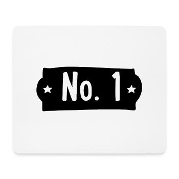 Nummer 1 - Mousepad (Querformat) - Weiß - Vorne