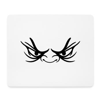 boese monster augen horror hunger gesich lustig co - Mousepad (Querformat) - Weiß - Vorne