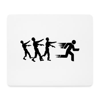 Run From Zombies - Mouse Pad (horizontal) - white - Front