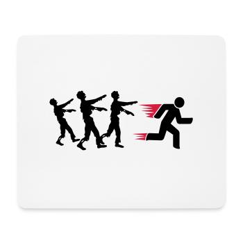 Run From Zombies - Mouse Pad (horizontal) - white - Front
