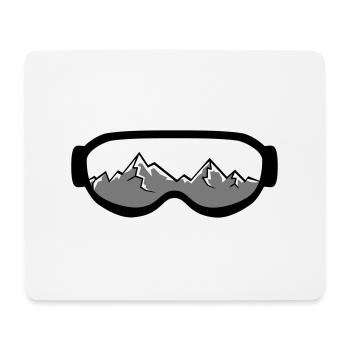 mountains driving snowboard ski winter glasses snow sc - Mouse Pad (horizontal) - white - Front