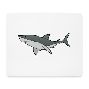 Great White Shark - Ocean - Sea - Mouse Pad (horizontal) - white - Front