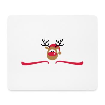 Jour de Noël - Tapis de souris (format paysage) - blanc - Devant