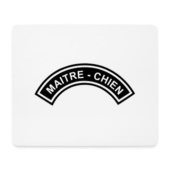 Ecusson Maitre-Chien demilune - Tapis de souris (format paysage) - blanc - Devant