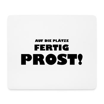 Prost auf den Sport - Mousepad (Querformat) - Weiß - Vorne