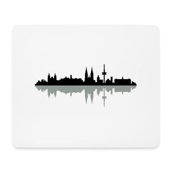 Skyline Regensburg - Mousepad (Querformat) - Weiß - Vorne
