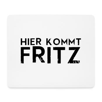 Hier kommt Fritz - Mousepad (Querformat) - Weiß - Vorne