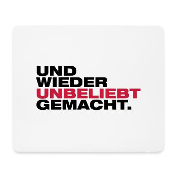 wieder_unbeliebt_gemacht_au2 - Mousepad (Querformat) - Weiß - Vorne