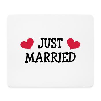 Just Married - Wedding - Mousepad (Querformat) - Weiß - Vorne