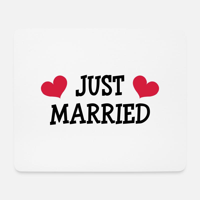 Just Married - Wedding - Mouse Pad (horizontal) - white
