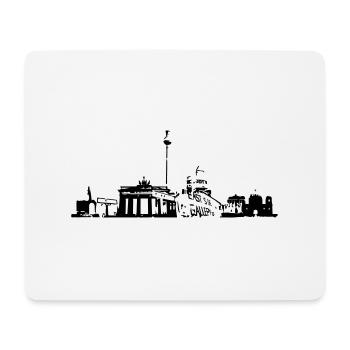 Berlin Skyline - Mousepad (Querformat) - Weiß - Vorne