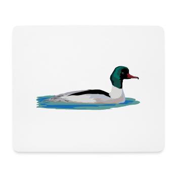 Gänsesäger - Mousepad (Querformat) - Weiß - Vorne