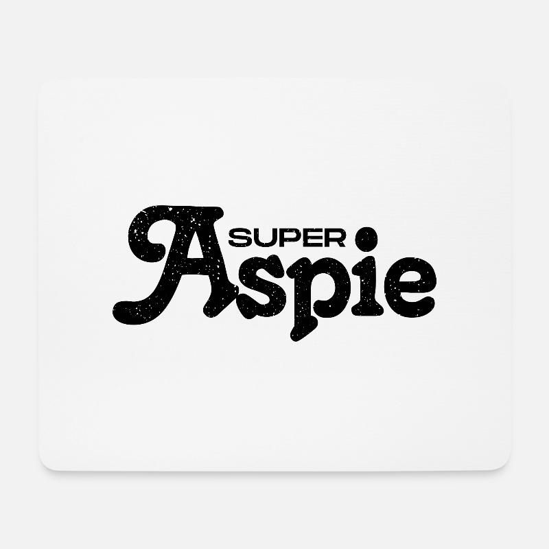 Aspie Asperger Syndrom - Mousepad (Querformat) - Weiß