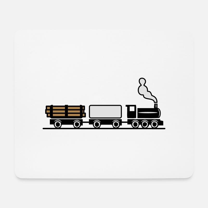 dampflok eisenbahn spielzeug güterzug - Mousepad (Querformat) - Weiß