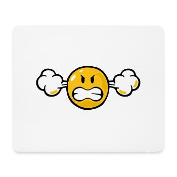 Smiley Anger Fuming - Mouse Pad (horizontal) - white - Front