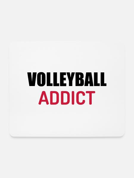 Volleyball - Volley Ball - Volley-Ball - Sport - Mousepad (Querformat) - Weiß