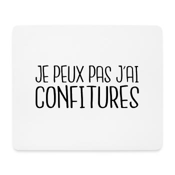 Je peux pas j'ai confitures - Tapis de souris (format paysage) - blanc - Devant
